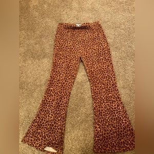 BP (Nordstrom) Flared Cheetah Print Stretchy Pants